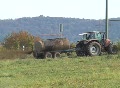 Tractor dispensing dung Video