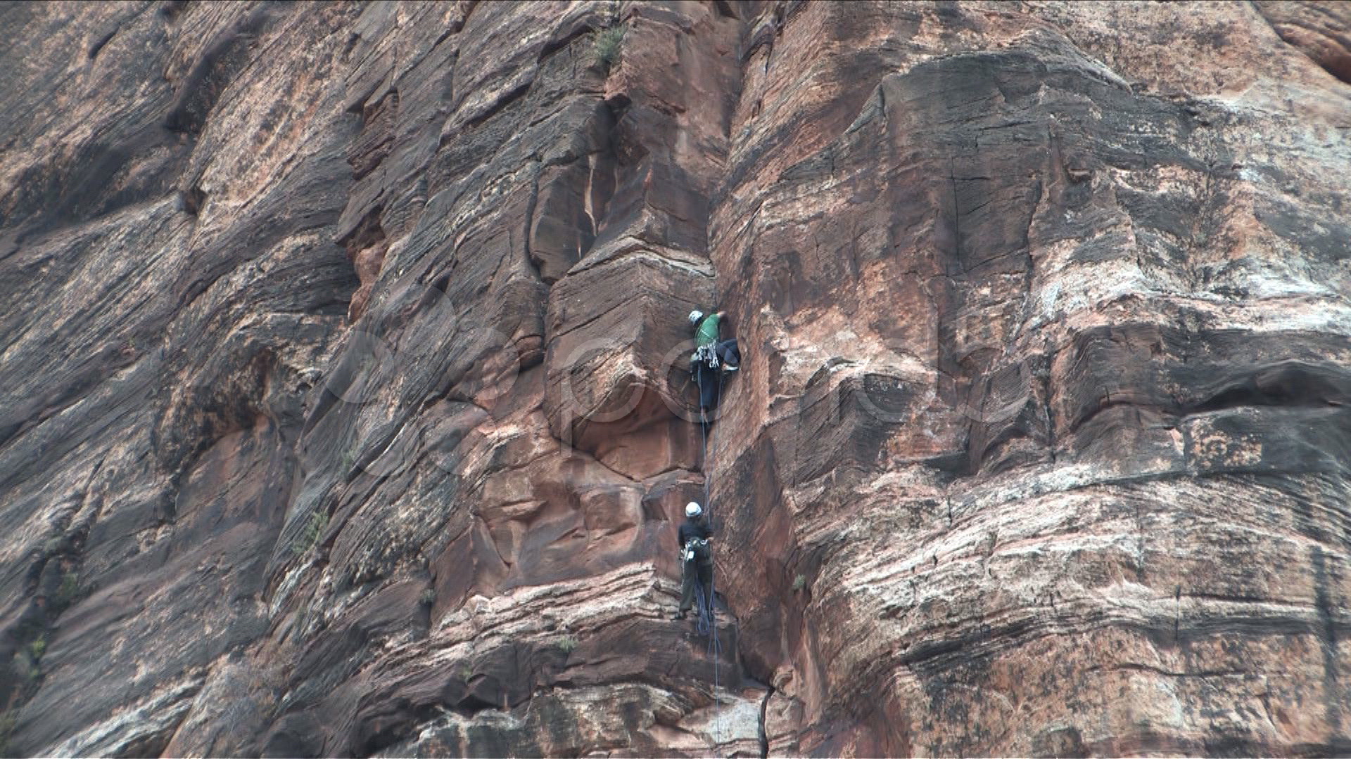 Rock Climbing In Zion National Park Utah Stock Footage 89621 Pond5