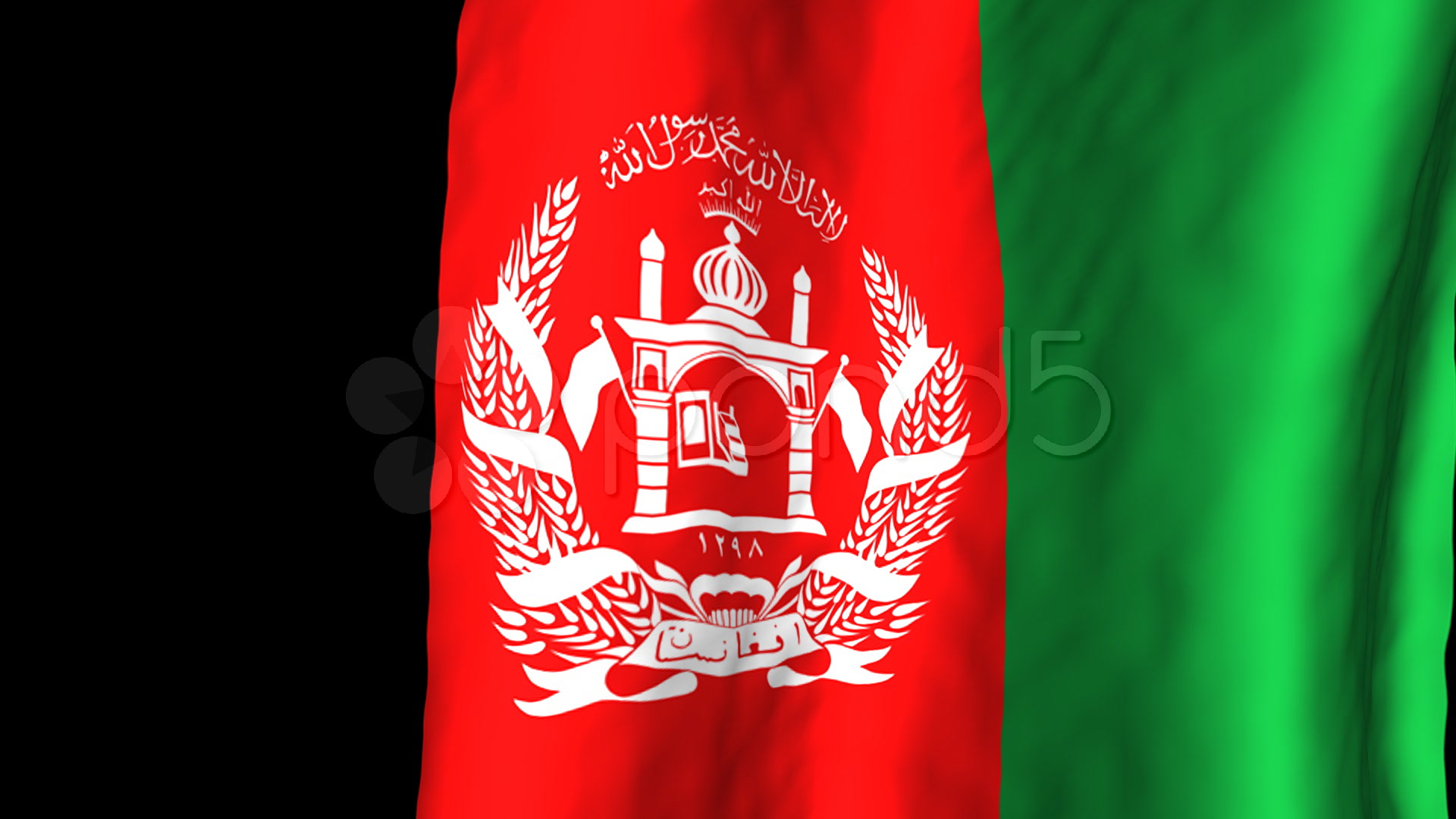 Looping Afghanistan Flag Motion Design. Stock Video 98521 | HD Stock