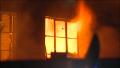 Building Fire with Fire Fighters using a ladder platform
