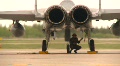 military, F15 Eagle fighter jet, flaps and engine, Alphajets in bg