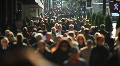 Large anonymous crowd