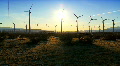 Clean wind energy at dusk