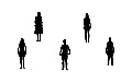 Slow motion sillhouette jumpers