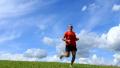 Runner in red t-shirt Video