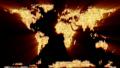 Candles forming Earth map