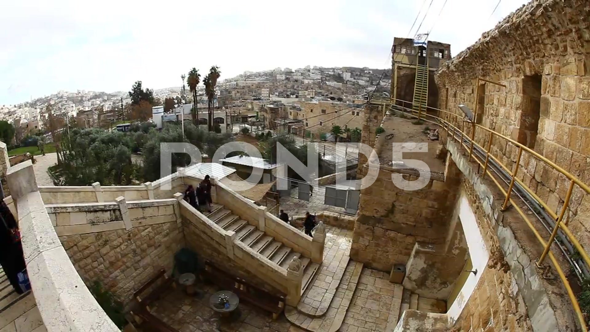 Landscape Of Hebron From The Cave Of The Machpelah Stock Video 982149