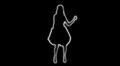 ser-2 - Neon silhouette dancer master with alpha channel for colorizing Video