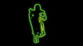 ser-4 - neon outlined gogo dancer silhouette in green Video