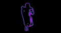 ser-4 - neon outlined gogo dancer silhouette in pink Video