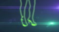 ser-14 - neon outlined gogo dancer silhouette in green with lens flares Video