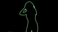 ser-27 - neon outlined gogo dancer silhouette in green Video