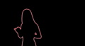 ser-30 - neon outlined gogo dancer silhouette in red Video