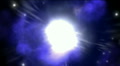 Nebula and supernova explosion in space background.