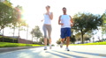 Attractive Couple Jogging to Keep Fit