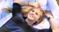 Beautiful Girl Laying on Blanket Video