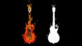 fire guitar with alpha channel