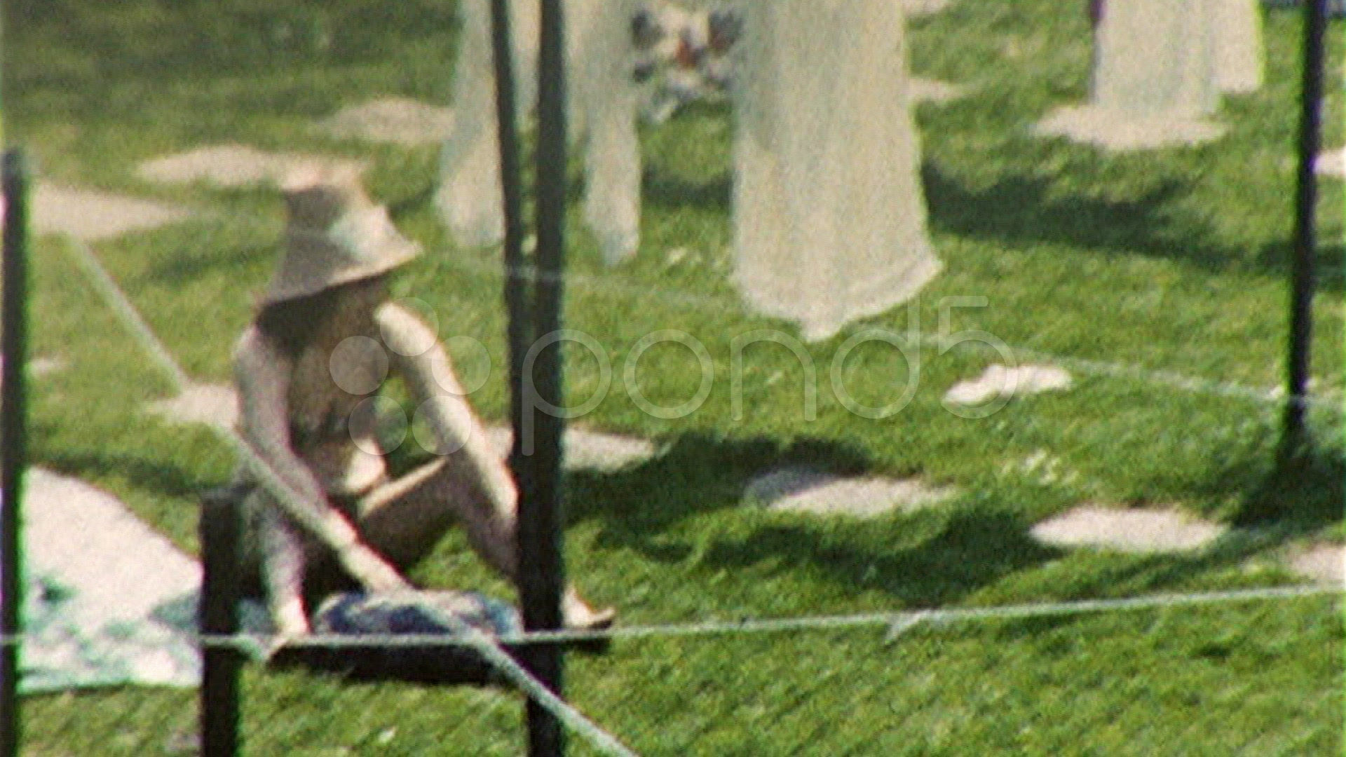 Sunbathing Woman In Backyard Circa 1957 Vintage 8Mm Home Movie 