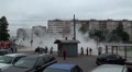 The accident, spill the hot water in the city Video