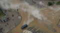 The accident, spill the hot water in the city Video