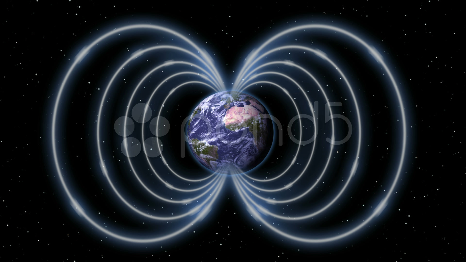 Field As Shield Around The Earth In Space Stock Footage