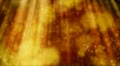 seamless loop flying golden particles and blurs in light beams