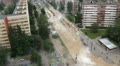 The accident, spill the hot water in the city Video
