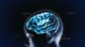 blue head brain with code