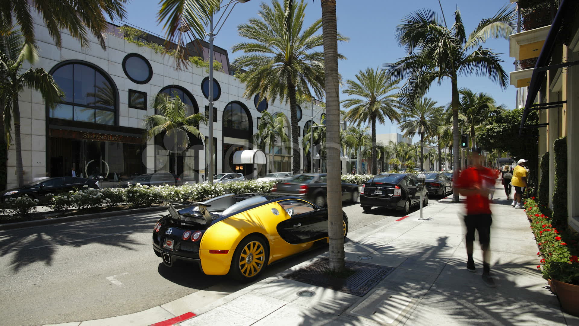 Rodeo Drive, Beverly Hills, Los Angeles, Usa, T/lapse Stock Video