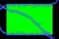 electricity frame - electrical arcs (chroma key)