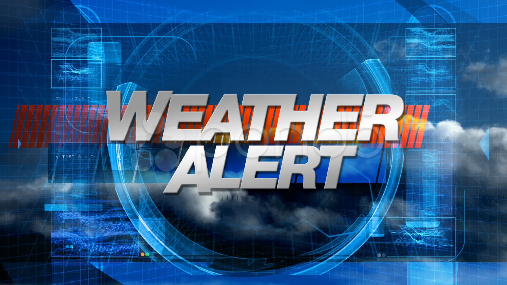 Weather Alert Broadcast Graphics Title Stock Video 9953403 HD Stock
