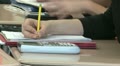 Junior high students writing in class (4 of 6)