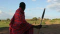 Maasai Warrior Protecting his Homestead.