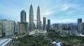 Petronas Towers and skyline of Kuala Lumpur, Malaysia