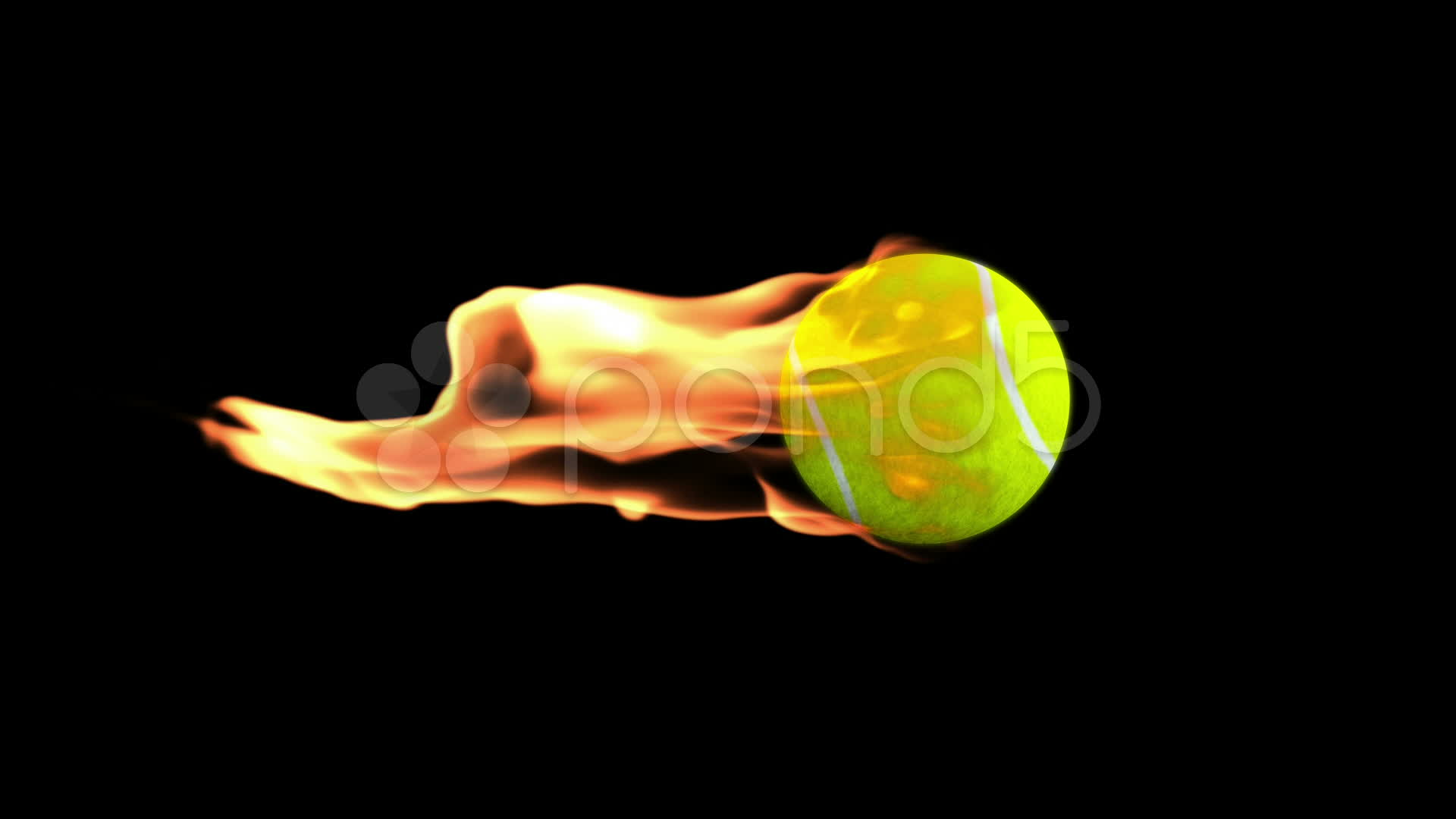TennisBall On Fire Stock Video 10744767 HD Stock Footage