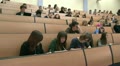Students at a lecture in the classroom. Video