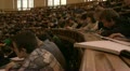 Students at a lecture in the classroom. Video