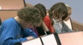 Students at a lecture in the classroom. Video