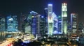Time Lapse Singapore Skyline at Night
