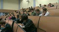 Students at a lecture in the classroom. Video