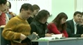 Students at a lecture in the classroom. Video
