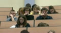 Students at a lecture in the classroom. Video