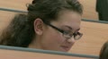 Students at a lecture in the classroom. Video