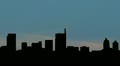 Italy Milan skyline moonrise
