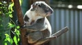 Cute koala in its natural habitat of gumtrees