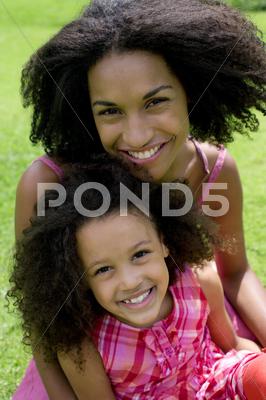 Stock photo of mother and daughter