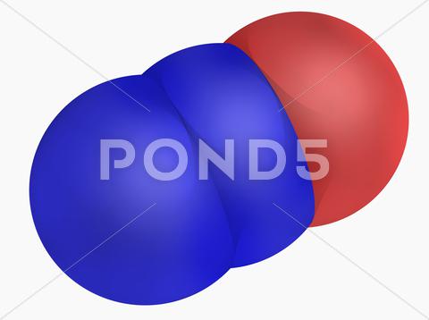 Stock Illustration of nitrous oxide molecule