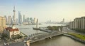 China, Shanghai, river skyline T/L