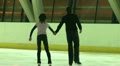 Pair figure skating. Training.