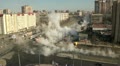 The accident, spill the hot water in the city Video